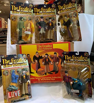 1999 McFarlane Toys The Beatles Yellow Submarine Collectible Figures & Orig Box • $299.95