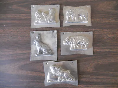 Group Of 5 Antique Chocolate Candy Molds -  One Side Only • $15