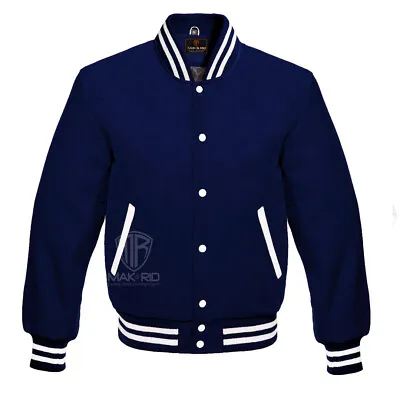 Varsity Jacket For Men All Wool College School  Class Bomber Baseball Jacket • $79.99