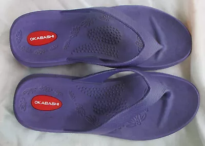 Okabashi Maui Flip Flop Purple Size LG 10 EUC • $14.99