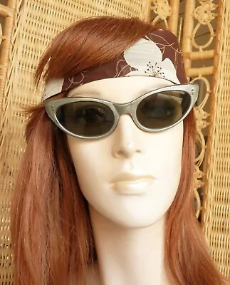 Super 1960's Cat Eye Sunglasses In Thick Silver Frame. Glass Lenses. • £20