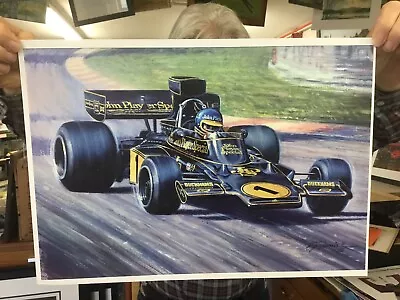 Ronnie Peterson In John Player Special F1 Car Print • £5