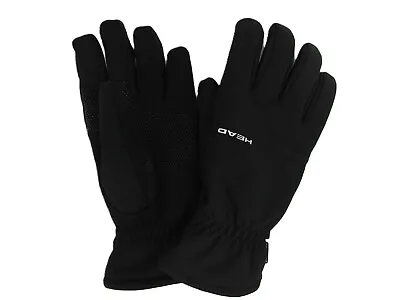 HEAD Waterproof Hybrid Mens Black Gloves Touchscreen Friendly & Faux Fur Lined • $20