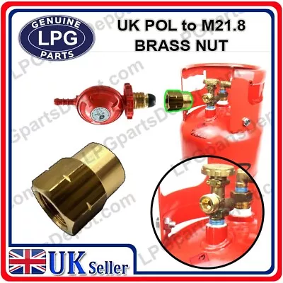 UK POL X 21.8 Gas Bottle Adaptor Connector UK POL 5/8  To W21.8 Gas It Gaslow • $16.03