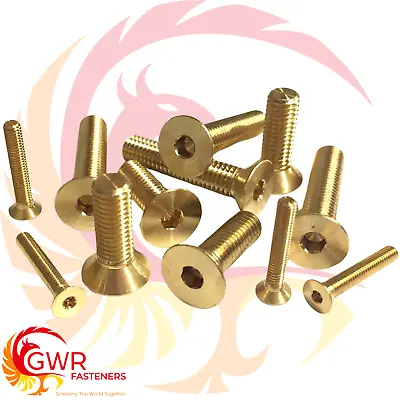 M2.5 M5 Socket COUNTERSUNK Screws - BRASS - British Made Allen Bolt DIN 7991 • £50.77