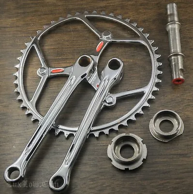 Vintage Steel Cottered Track Bike CRANKS Legnano 48t Chainring Tour Road Bicycle • $420