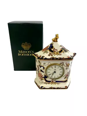 Mason's Ironstone Blue Mandalay Mantel Clock Untested Boxed Charity Listing • £34.99