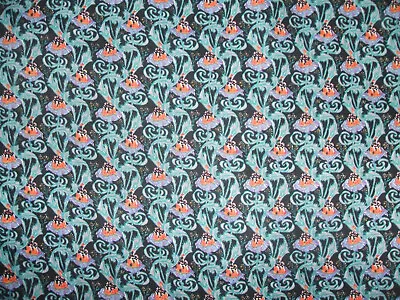 John Lewis Pima / Liberty Tana Lawn Blue Black 100 X 34  Print Dress Fabric • £12