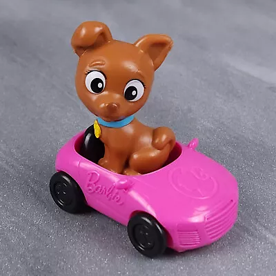 Barbie Pets Mini Car Convertible Dog Replacement Pink Brown Puppy Lot Of 2 • $4.49