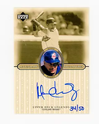 MANNY RAMIREZ 2000 UD Upper Deck Legends Legendary Signatures Gold Auto 34/50 SP • $299.99