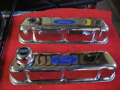 1964-95 Ford Small Block 289/302/351W; Chrome Valve Covers • $39.95