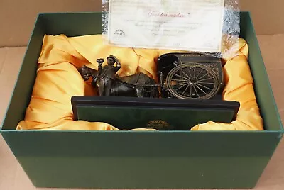 Boxed Cold Cast Bronze Ringtons Delivery Horse & Cart With Certificate • £2