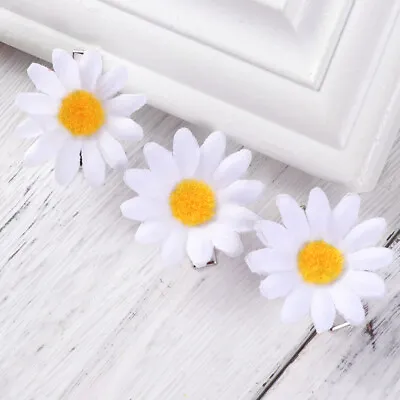 10pcs Flower Hair Clips For Women Hawaiian Hair Clip Daisy Hairpin Hair Clips < • £7.19