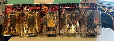 McFarlane Movie Maniacs Series 1 Set Of 5 Freddy Jason Leatherface Eve & Patrick • $100