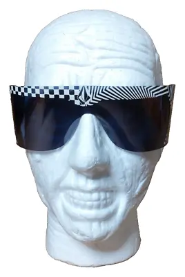 Volcom VTG Shades Sunglasses CLINGS TO FACE Unique Checkered Zebra High Wear 90s • $19.99