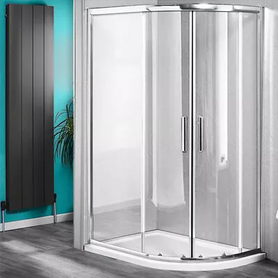 Quadrant Offset Shower Enclosure Corner Cubicle And Tray 800 900 1000 1200mm • £294.39