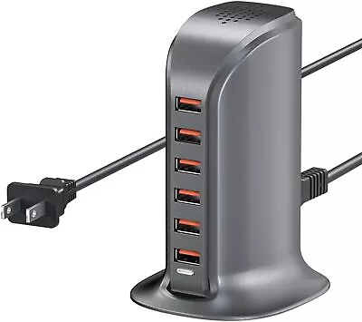 USB Charger Station 50W 6 Port Multiple USB Charging Block • $11.99