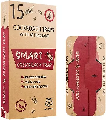 Pestmatic X15 Cockroach Monitoring Trap ECO-friendly Glue Roach Crawling Insects • £14.90