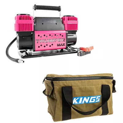 Adventure Kings Pink Thumper Max Dual Air Compressor MkII + 400GSM Canvas Bag • $151.95