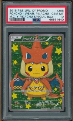 $33 • Buy A9 POKEMON PSA 10 2016 Mega Y Charizard Poncho Pikachu 208/XY-P Promo JAPANESE