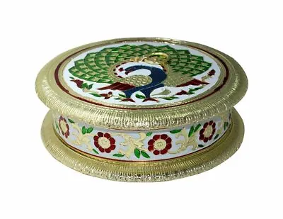 New Meenakari Mukhwas Box/ Dry Fruit Box/ Decorative Item 8  X 8  • $53.18