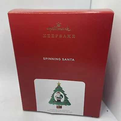 Hallmark 2021 - Spinning Santa Ornament With Motion Christmas Tree - NEW IN BOX • $8.99