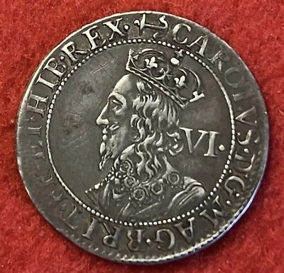 £525 • Buy Charles I (1625-1649), Sixpence. Briot’s 2nd Milled Issue Mm. Anchor S.2860