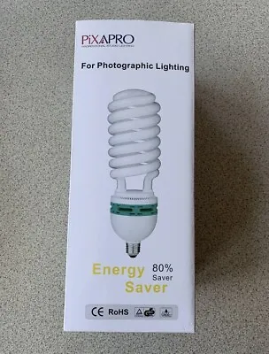 Pixapro 105w  E27 CFL Bulb DAYLIGHT 220-240V 5500K Energy Saver Photography  • £18