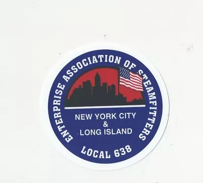 RETRO ENTERPRISE ASSOCIATION OF STEAMFITTERS NEW YORK CITY LOCAL 638 3  Sticker • $5