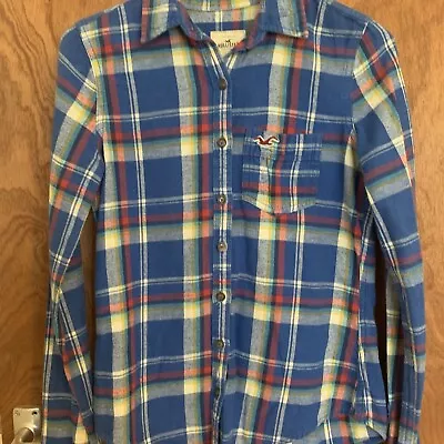 Hollister Blue Tartan Shirt Size XS • £6