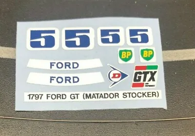 Aurora G PLUS Professionally Printed Decals 1797 FORD GT MATADOR STOCKER #5 BLUE • $6.25