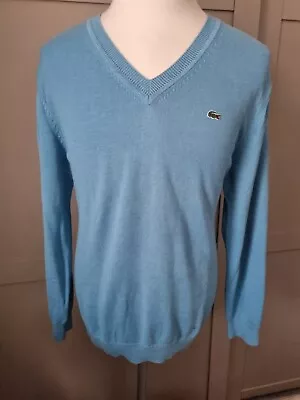 Authentic Lacoste Devanlay Jumper Size XL (6) Black Cotton Sweater • £25