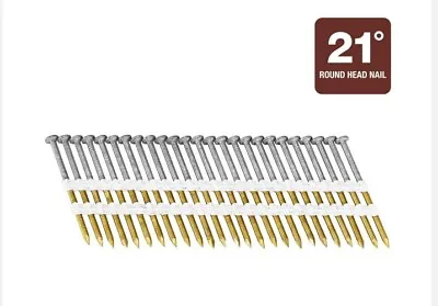 21 Degree 2-3/8  X .113  Plastic Collated Ring Shank Diamond Point Nails (500) • $21.99