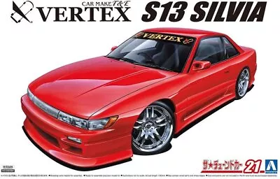 Aoshima 58619 1/24 Scale Model The Tuned Car Kit Vertex Nissan S13 Silvia PS13 • $26.90