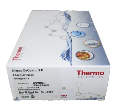 (NEW) Thermo Scientific 057086 Dionex OnGuard II H 2.5cc Cartridge (Pack Of 48) • $150