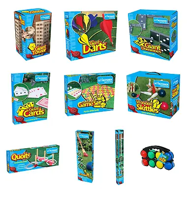 Garden Outdoor Games Giant Party Summer Lawn Kids Fun Dominoes Quoits Tower • £16.95