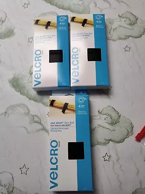 3 Boxes VELCRO® BRAND ONE-WRAP® 3 Ft By 1 Inch. 4 Rolls Per Box. 12 Total.  • $24