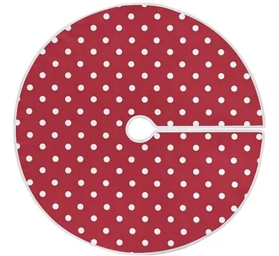 Red White Polka Dot Christmas Tree Skirt • $21.99