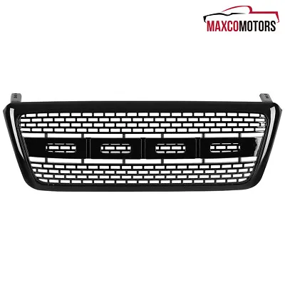 Hood Grille Fits 2004-2008 Ford F150 Lincoln Mark LT Black Raptor Style Front • $85.49