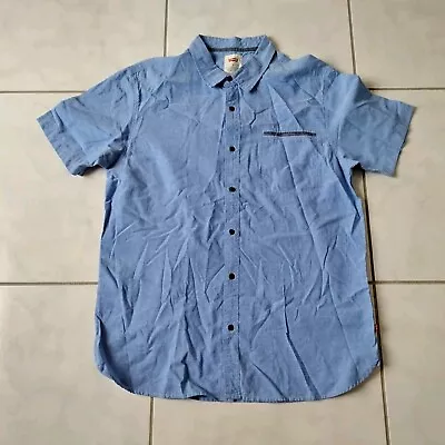 Levi's Men Shirt Size XL Blue Denim Short Sleeve Button Collar • $12.88