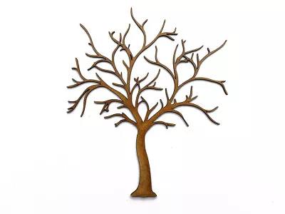 Wooden MDF Tree Craft Shape Laser Cut Embellishment • £3.29