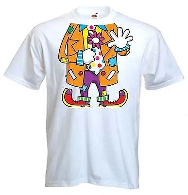CLOWN FANCY DRESS MENS T-SHIRT Stag Party Do Night Costume Outfit • £12.95
