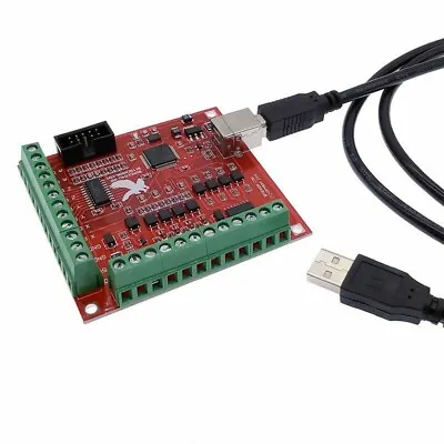High Precision Motion Controller For 4 Axis CNC USB MACH3 100Khz Breakout Board • £22.37