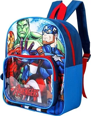 Kids Marvel Avengers Back To School Junior Backpack Rucksack Book Lunch Bag • £9.35