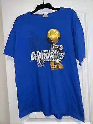 Dallas Mavericks 2011 Champions NBA Finals T-Shirt Size Adult XL Mens Tee Blue • $24