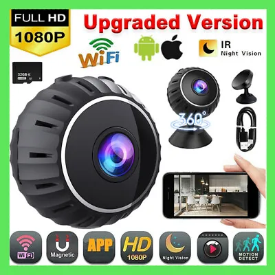 $9.89 • Buy 1080P HD Spy Mini Camera WiFi Hidden Wireless Security Nanny Cam Night Vision