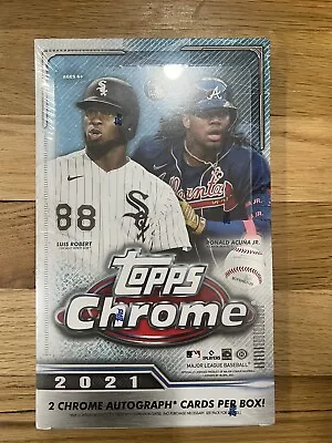 2021 Topps Chrome Baseball Factory Sealed Hobby Box - Two Autos Per Box • $99.99