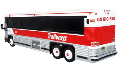 2001 MCI D4000 Coach Bus  Trailways - Blue Ridge  White And Red  Vintage Bus & M • $66.99