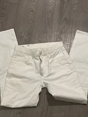 Uniqlo Mens White Ultra Stretch Color Jeans New With Tag Size Small 27-30 • $40