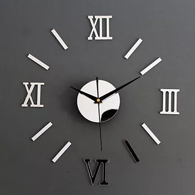 $16.99 • Buy 3D DIY Large Wall Clock Acrylic Stickers Mirror Watch Decor Living Room Home New